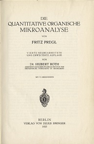 couverture de Die Quantitative Organische Mikroanalyse